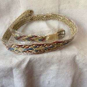 Faux Leather Multicolor Braided Belt Retro Boho Hippie 90s Y2K Street Style NEW